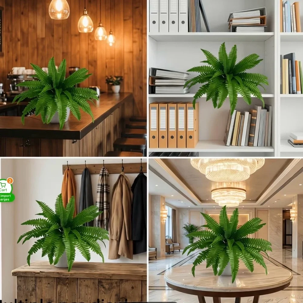 Realistic Artificial Fern Plant - Vivid Green